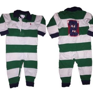 Boys Striped Ralph Lauren Romper outfit size 9m